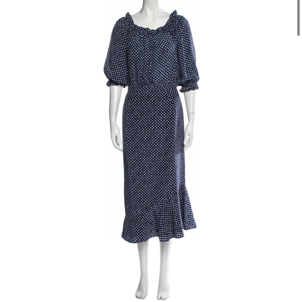 SALONI Long Blue Dress UK Size 8 US Size 4